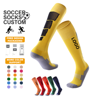 Chaussettes de football OEM personnalisées, respirantes, durables, amortissantes et antidérapantes, en gros