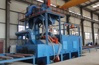 Machine de sablage à convoyeur à rouleaux pour le nettoyage de surfaces de plaques d'acier et de poutres en H – Équipement de nettoyage par sablage