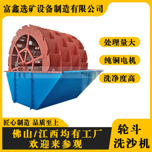 Leaf <b>Wheel</b> Sand Washer Double Drum <b>Small</b> Scale Fine Sand Mud Separation Equipment AC Motor Blue - Product Image 5