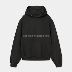 เสื้อฮู้ดผ้าฝ้ายเกล็ดปลาแบบหนา100% สำหรับผู้ชายเสื้อมีฮู้ดผ้าเกล็ดปลาวินเทจผ้าเทอร์รี่600gsm - Product Image 6