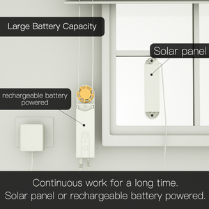Năng lượng mặt trời bảng điều chỉnh sạc Powered DIY thông minh động cơ cho <span class=keywords><strong>Bluetooth</strong></span> app điều khiển con lăn Rèm bóng râm màn trập cho nhà RV màu xanh-răng - Product Image 4