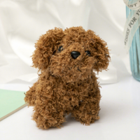 Adorable Peluche Chiot Brodé Réaliste avec Fonction Anti-Stress, Tissu Polyester Ultra Doux pour Enfants, Décoration Maison, Cadeau