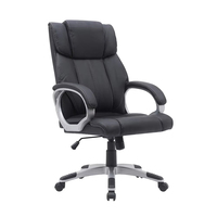 Chaise de bureau moderne design à dossier haut réglable en hauteur ergonomique en cuir avec maille tournante chaise de bureau Guest Manager
