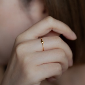 Bague minimaliste <span class=keywords><strong>en</strong></span> argent simple, bague délicate pour femmes - Product Image 4