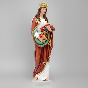 Statue religieuse de Sainte Élisabeth d'Hongrie de 4 pieds, design artistique peint à la main, décoration intérieure, image de foi chrétienne catholique en résine - Product Image 3