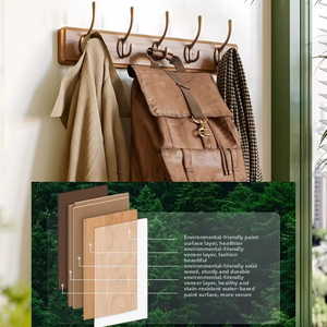 Colgador <span class=keywords><strong>de</strong></span> puerta <span class=keywords><strong>de</strong></span> acero <span class=keywords><strong>de</strong></span> lujo ajustable, soporte montado, organizador <span class=keywords><strong>de</strong></span> llaves <span class=keywords><strong>de</strong></span> almacenamiento para ropa, gancho <span class=keywords><strong>de</strong></span> <span class=keywords><strong>pared</strong></span> autoadhesivo <span class=keywords><strong>de</strong></span> <span class=keywords><strong>madera</strong></span> resistente - Product Image 2