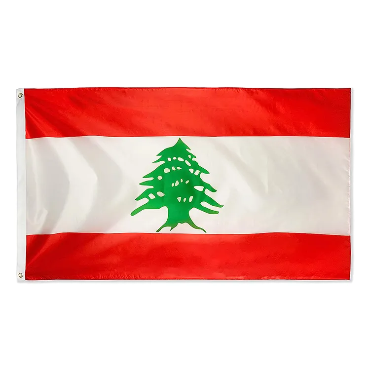 थोक आउटडोर बड़े देश पॉलिएस्टर 3x5 फुट लेबनान झंडा लेबनान गणराज्य राष्ट्रीय झंडे