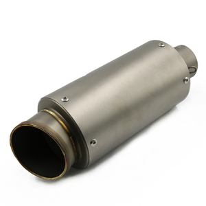 Silenciador <span class=keywords><strong>Universal</strong></span> de titanio para moto de cross, tubo de escape <span class=keywords><strong>Sc</strong></span> de acero inoxidable, silenciador de motocicleta de entrada de 50-60mm con <span class=keywords><strong>dB</strong></span> <span class=keywords><strong>Killer</strong></span> - Product Image 3