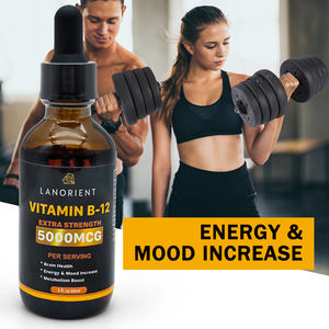 Vitamine B12 Gouttes Liquides Vegan Health Nutrition Complément Sublingual Energy Metabolism Support Organic Private Label B12 Drops - Product Image 3