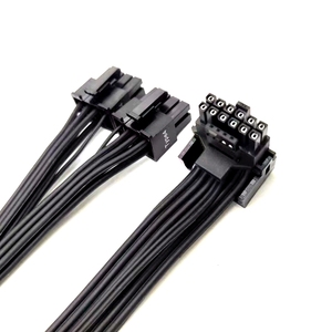 12 + 4 PCIE 5,0 Compatible 12VHPWR 16AWG Cable con conectores de ángulo recto de chaqueta de PVC y TPE para GPU RTX <span class=keywords><strong>3090Ti</strong></span> <span class=keywords><strong>4070Ti</strong></span> 4080 4090 - Product Image 2