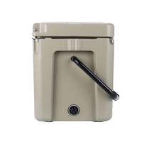 Glacière thermique portable 25QT en PE rotomoulé, réutilisable, avec panneau solaire, pour stockage de glace sèche, usage commercial, logo personnalisé moderne, pour aliments et canettes