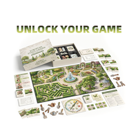 EN71 Ram-Punched Hedge Maze, jeu de société de paysagisme de style jardin européen, avec étui rigide de type dossier en carton épais 400 g/m²