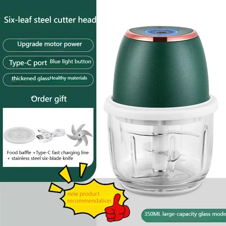 Vert - Verre 350ML + couteau 6 lames