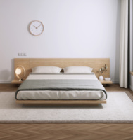 Cama de TATAMI japonés, diseño de madera, cama baja, muebles de dormitorio, diseño completo, cama doble para familia