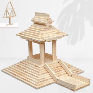 Baru mainan Montessori kayu kualitas tinggi warna-warni kayu DIY kayu Log warna mainan blok bangunan set konstruksi kayu - Product Image 5