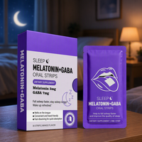 Bandes orales de mélatonine sans sucre, véganes, GABA, pour favoriser le sommeil, à dissolution rapide, pour adultes