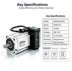 Kit de Motor Servo Panasonic de 750w 400w con Controlador MHMJ122G1E4, Motor Servo de 1.2kw y Controlador MHMJ122G1E4 - Product Image 5