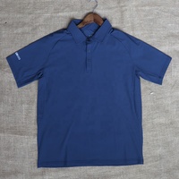 Polo de golf respirant pour homme en nylon/spandex bleu marine à séchage rapide, avec panneaux latéraux en maille découpée au laser, personnalisable – Vêtement de sport très demandé