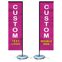 Drapeaux de plage publicitaires personnalisés en aluminium, bannières volantes double face imprimées par transfert thermique, drapeaux plume personnalisés couleur terre
