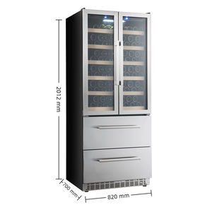 Nuelead NE-362 Réfrigérateur à vin et boissons, design encastrable ou autoportant, système No Frost à refroidissement par air, préservation du goût original - Product Image 1