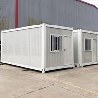 Maison modulaire portable préfabriquée de luxe, 2 chambres à coucher, conteneur pliable mobile 20 pieds, paquet plat, maison isolée, conteneur pliable