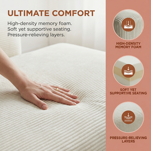 طقم أريكة حديثة بتصميم وحدات على شكل حرف L، كنبة فاخرة بمقاعد كبيرة، طراز نورديك، تنجيد مريح، أريكة استرخاء كبيرة - Product Image 3