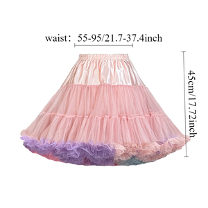 Jupe évasée <span class=keywords><strong>rose</strong></span> de luxe pour femmes robe de ballet Tutu <span class=keywords><strong>en</strong></span> <span class=keywords><strong>Tulle</strong></span> gonflé avec sous-jupe à volants adultes Tully Mini jupe <span class=keywords><strong>jupon</strong></span> - Product Image 4