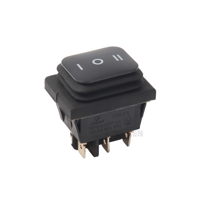 250v 16A Waterproof Green Illuminated Rocker Switches IP65 for Motorcycle 6 Pins on OFF on LED Lamp Rocker Switches