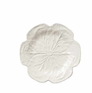 Set di Piatti da Portata in <span class=keywords><strong>Ceramica</strong></span> con Bordo a Foglia di Loto in Rilievo, Piatto Bianco Creativo per Frutta e Contorni, Piatto Piatto Decorativo Vintage - Product Image 4