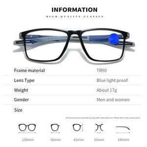 <span class=keywords><strong>Gafas</strong></span> <span class=keywords><strong>de</strong></span> lectura antiluz azul ultraligeras TR90, <span class=keywords><strong>gafas</strong></span> <span class=keywords><strong>deportivas</strong></span> para presbicia, <span class=keywords><strong>gafas</strong></span> ópticas <span class=keywords><strong>de</strong></span> visión lejana para hombres y mujeres, dioptrías A + 4,0 - Product Image 5