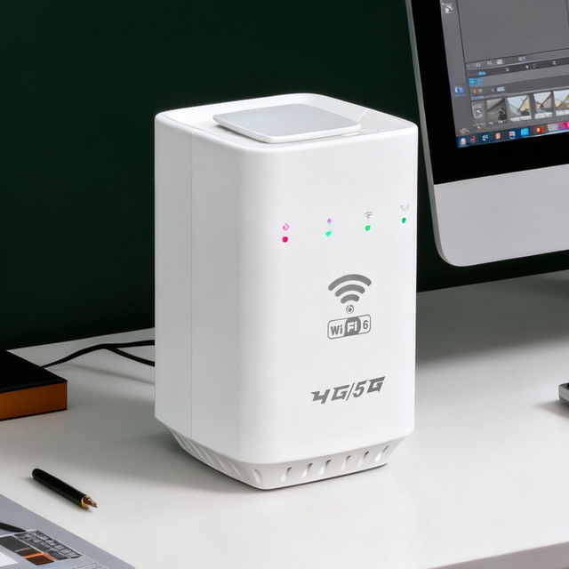 DNXT 4G Router SIM Card Modem WiFi6 Firewall Home Use 300Mbps USB Type-C WAN/LAN DC12V/1A Power EU Version 16-32 Users Built-in