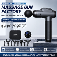 Großhandelspreis Tragbarer Leiser Typ-C-Ladeanschluss Vibrationsmassagegerät Kabellos Geschwindigkeitsregelung 4 Massageköpfe für Körper und Fitness