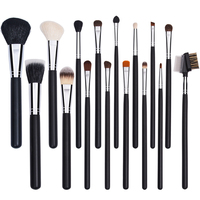 Dongmei pinceaux de maquillage personnalisé en gros 16 pièces de luxe en poil de chèvre poil de poney ensemble de pinceaux cosmétiques poudre fond de teint pinceau fard à joues