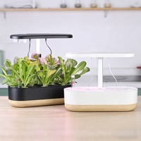 Sistem Hidroponik Pintar 12 Lubang Penanam Herbal Dalam Ruangan dengan Lampu LED Spektrum Penuh 20W dan Indikator Tingkat Air