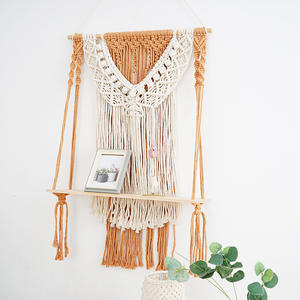 Colgador <span class=keywords><strong>de</strong></span> plantas <span class=keywords><strong>de</strong></span> macramé tejido bohemio <span class=keywords><strong>de</strong></span> estilo nórdico, estante <span class=keywords><strong>de</strong></span> macramé flotante tejido a mano, <span class=keywords><strong>tapiz</strong></span> colgante <span class=keywords><strong>de</strong></span> pared <span class=keywords><strong>para</strong></span> decoración del hogar - Product Image 4