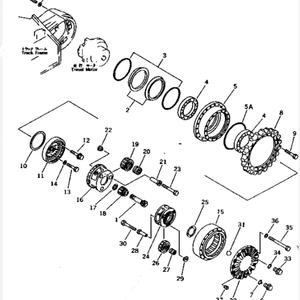 Juego de Reparación de Transmisión Final para Excavadora Belparts Pc200-5 para Komatsu 20Y-27-00019 20Y-27-00018 - Product Image 6