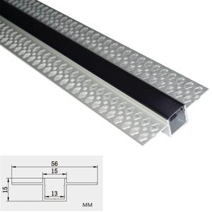 Bande lumineuse LED d'intérieur du fabricant, profil en aluminium décoratif en alliage 6063, utilisation pour cloisons sèches et plâtre, série 6000, argent/noir/<span class=keywords><strong>blanc</strong></span> - Product Image 5