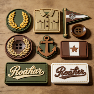 맞춤형 컬러풀 로고 제작 가능 친환경 샘플링 지원 실리콘 의류 장식 전술 PVC 패치 - Product Image 1