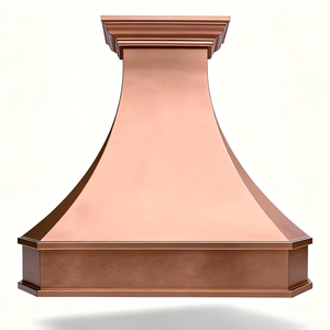 定制岛式铜制抽油烟机，手工锤制围裙式设计，按订单制作，适用于豪华别墅厨房 - Product Image 2