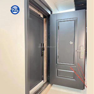 High-End fabbrica diretta in acciaio francese Design moderno con pieghevole stile aperto piccola porta in metallo esterno in acciaio porta - Product Image 4