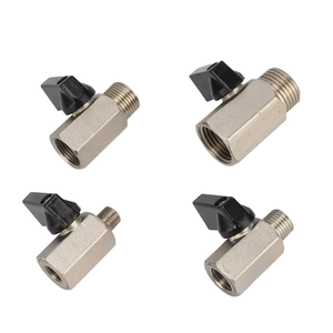 Mini-vanne à boisseau sphérique en laiton de 1/2 pouce, filetage mâle-femelle, poignée en aluminium, vanne manuelle pour gaz et eau, OEM - Product Image 2