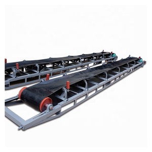 Lona de goma, grava redonda, máquina móvil, entrada de piedra, cinta transportadora de transporte con tolva - Product Image 1