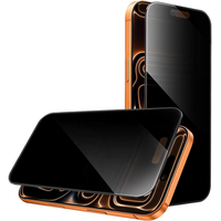 Pelindung Layar Anti Gores Anti Benturan 28 Derajat Privasi Kaca Tempered untuk iPhone 18 17 16 15 14 13 Pro Max 0.33mm