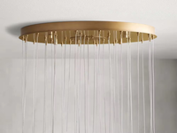 Lustre moderne à plusieurs têtes en albâtre naturel, luminaire LED en cluster pour escalier