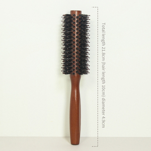 Peigne à cheveux à trois rangées de poils de sanglier moelleux, logo personnalisé, peigne à queue pointue pour <span class=keywords><strong>la</strong></span> coiffure - Product Image 2
