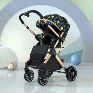 Cochecito de viaje funcional para bebés de 6-36 meses para dormir, equipo plegable para bebés, fácil de llevar