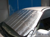 Housse de pare-brise magnétique argentée pour voiture, protection UV 99%, protection IR, imperméable, en polyester, rangement facile, pour pare-brise avant
