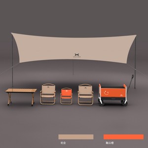 รถเข็นแคมป์ปิ้งฟรีแอร์แบบพับได้สี่ล้อ โครงโลหะ สำหรับใช้งานกลางแจ้ง ช้อปปิ้งได้ รับน้ำหนักได้ 300 กก. หลายสี - Product Image 5