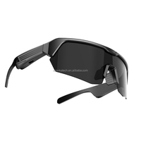 Lunettes de soleil sans fil transfrontalières avec écouteurs intégrés, verres enduits anti-reflet, lunettes Bluetooth intelligentes IA pour le cyclisme