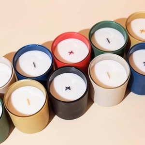 Barattoli di lusso a fondo tondo con contenitore di candele Beige grigio per candele che fanno barattoli di candele in vetro personalizzati decorativi con fondo curvo